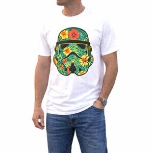 JERRY LEIGH Mens Star Wars Stomtrooper Floral T-Shirt, Size S (34/36)